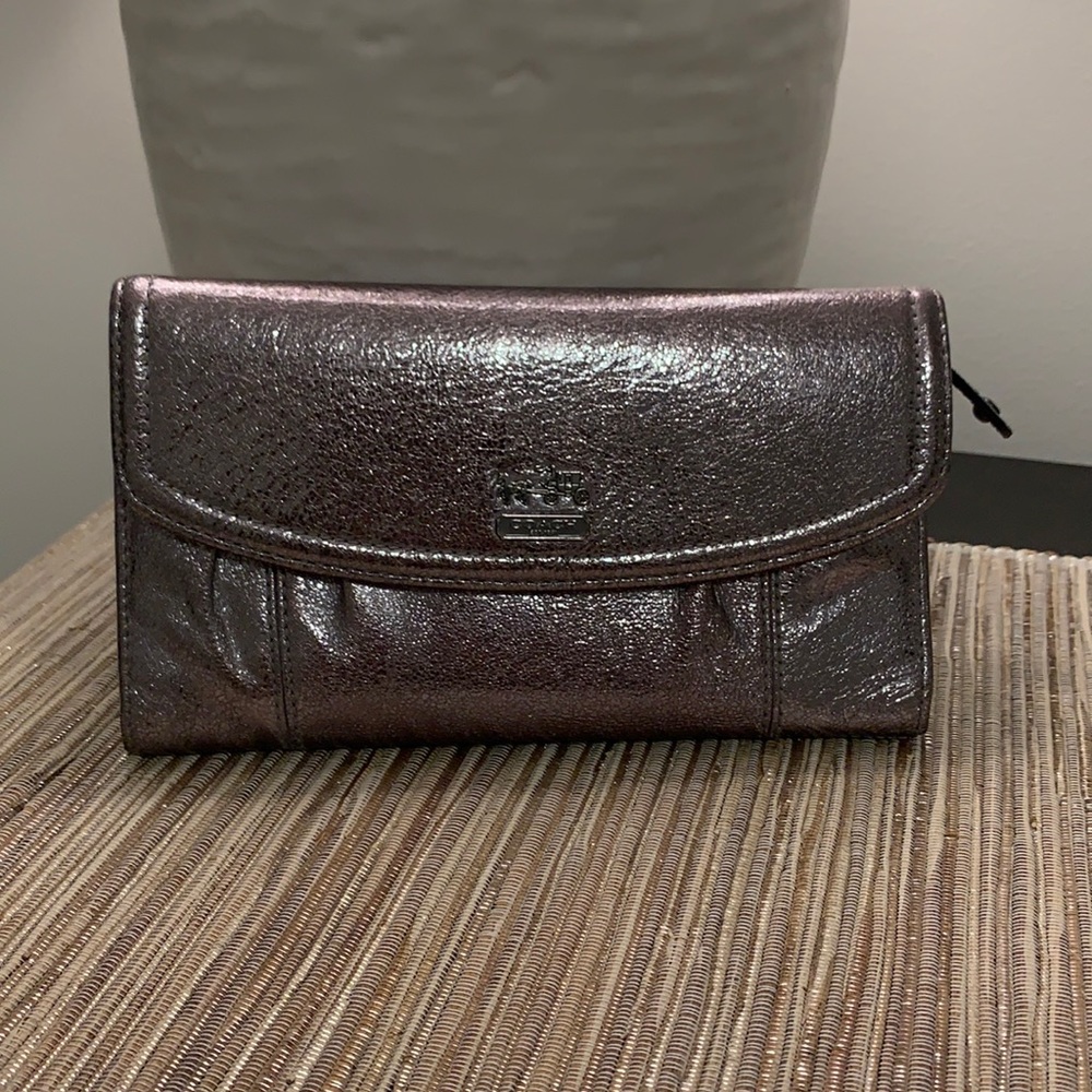 Coach Metallic Wallet & Check Cover